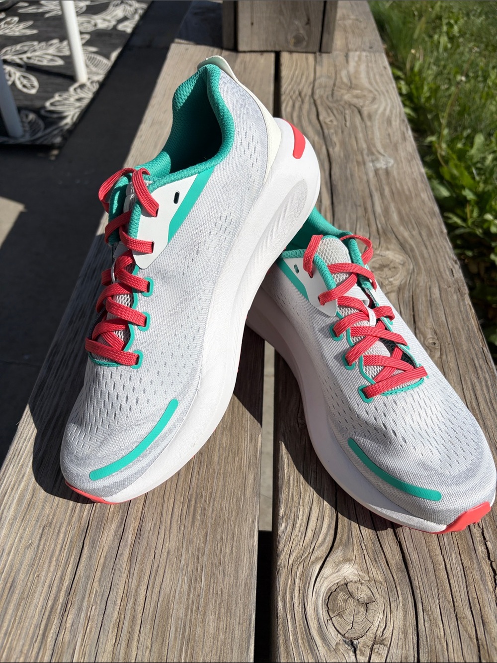 Merrell White Turquoise Coral Athletic Sneakers - Picture 2 of 5
